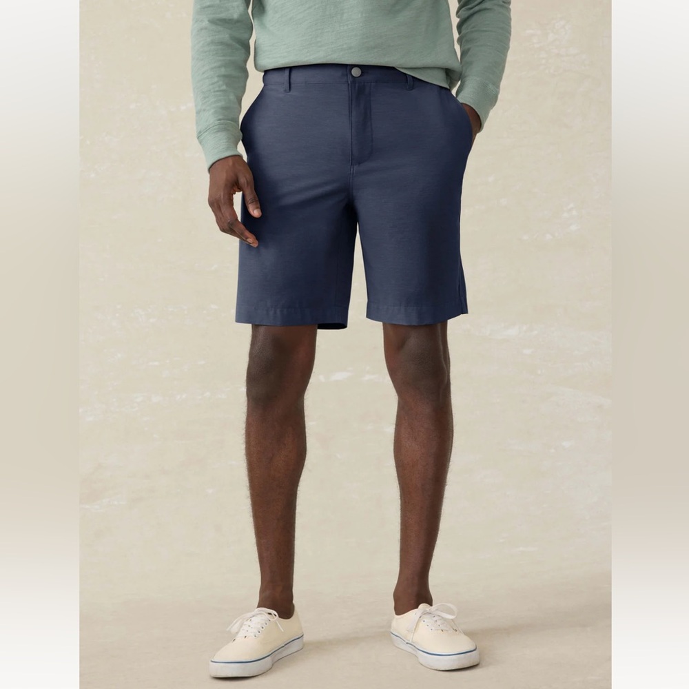 Faherty Men’s All Day Shorts | Dark Blue | 34 | 9” Inseam